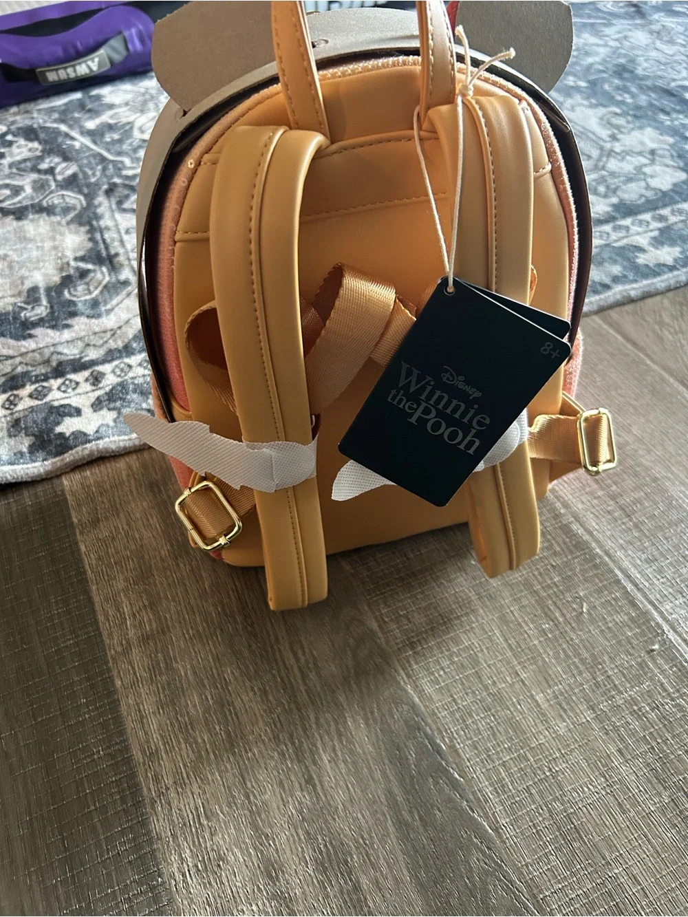 Loungefly Coral and Tan Winnie the Pooh Mini Backpack
